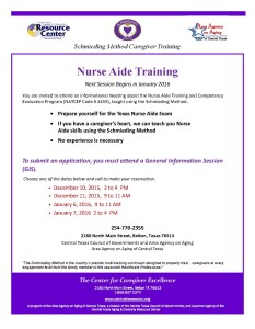 Nurse Aide Training Flyer
